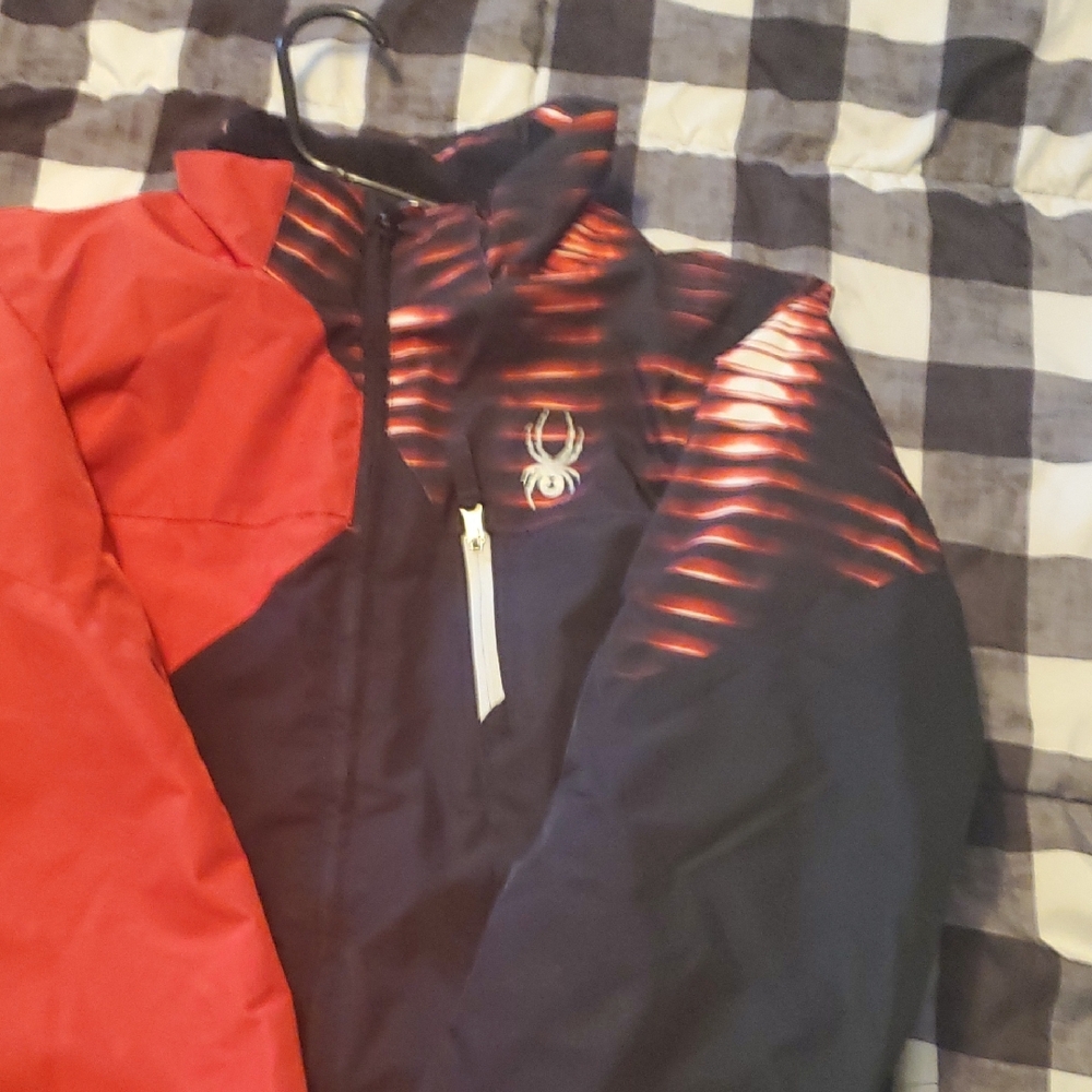 Spyder Red and Black Jacket with Pattern